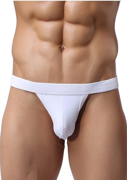 Men's Generic Futbol Jockstrap Underwear White
